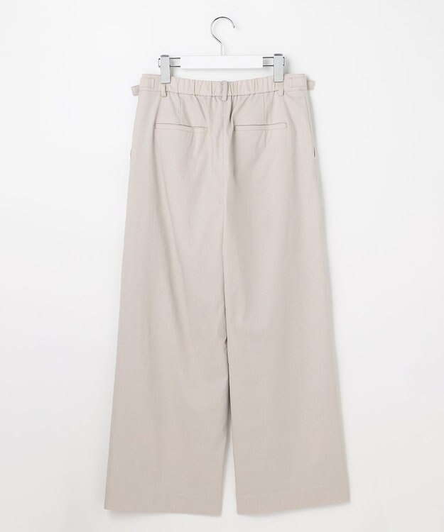 J.PRESS LADIES S 【人気素材】セルロースリネンストレッチ セミワイド パンツ ナチュラル系