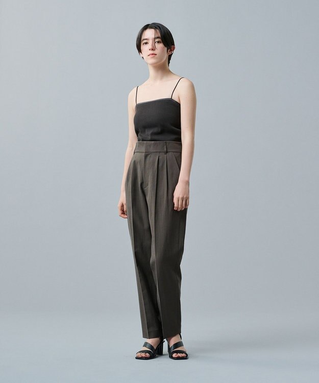 uncrave リブ キャミソール(カップ付き) スレート