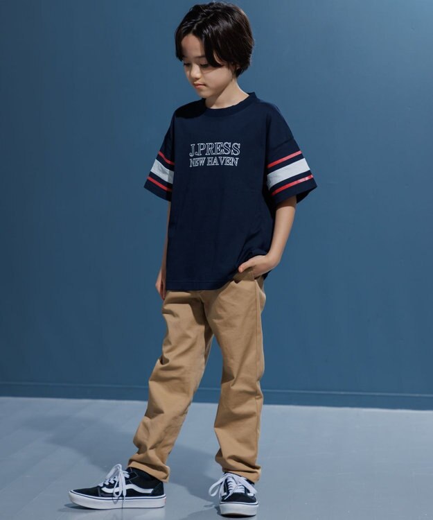 J.PRESS KIDS 【100-130cm】ビックシルエット ロゴＴシャツ ネイビー系