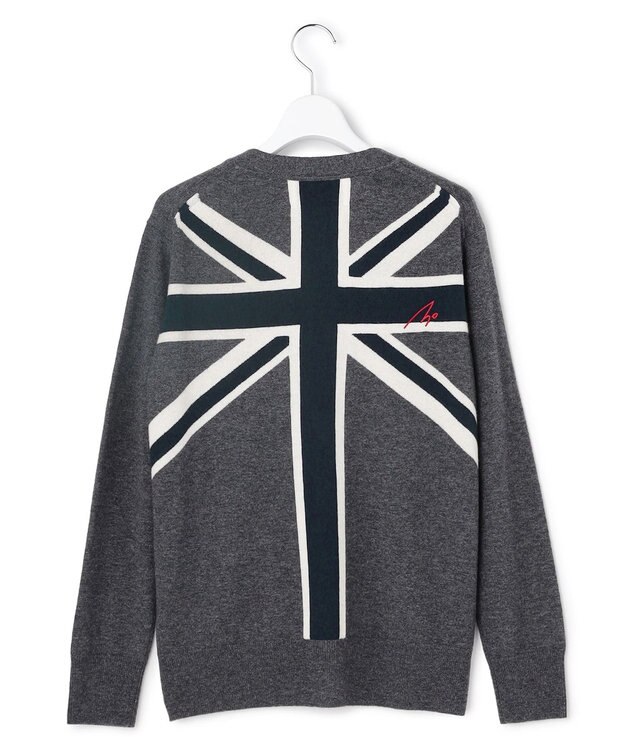 ICB 【30th ANNIVERSARY】 カシミヤブレンド ユニオンジャックカーディガン クラウディスカイ