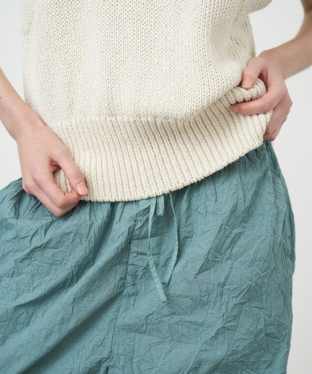 ATON SILK WASHI LILYYARN | クルーネックベスト OFF WHITE