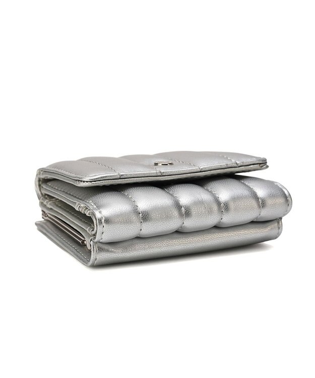 style code 【MERCURYDUO/マーキュリーデュオ】スタッズキルティング　口金ミニ財布 シルバー