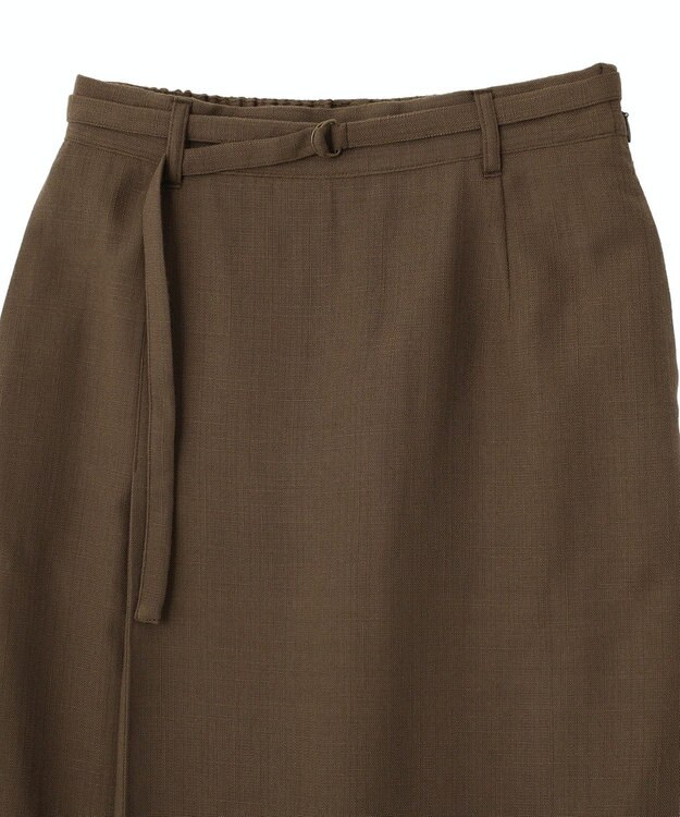 CRAFT STANDARD BOUTIQUE リネンライクラップ風スカート Brown