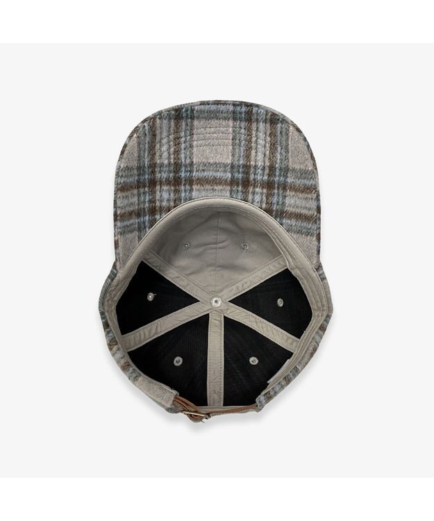 林八百吉商店 Champion ネルチェックロングキャップ ライトグレー