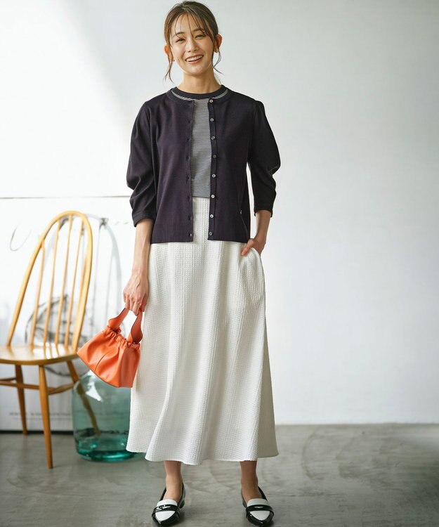 組曲 【WEB限定】セーターマシーン カーディガン ネイビー系