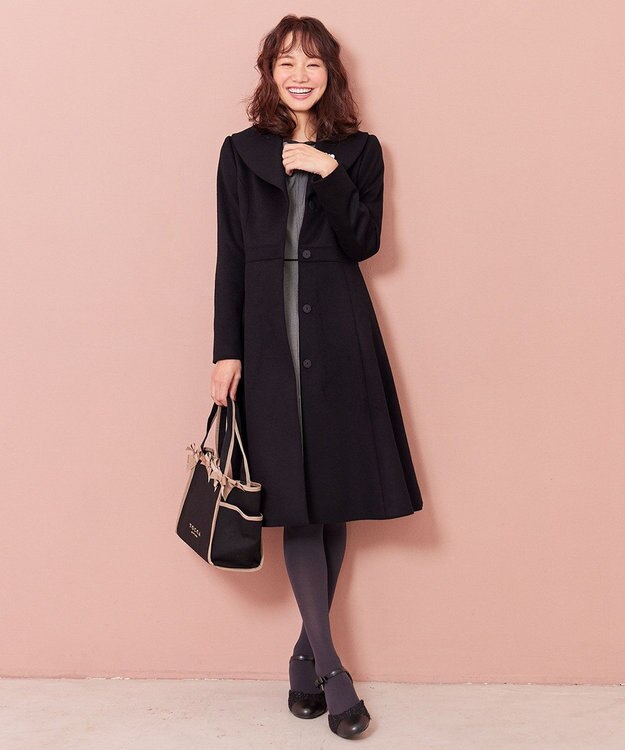 TOCCA MUSE ショールカラーコート ブラック系