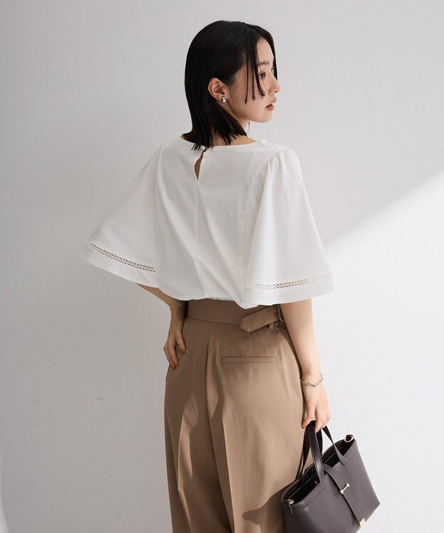 Green Parks 華やぎカットソー（フレアスリーブ） Off White
