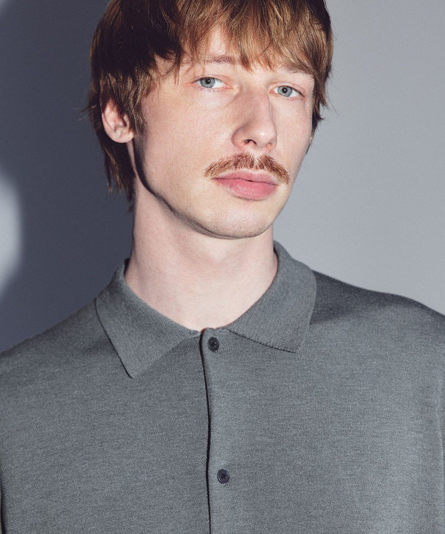 UNFILO MENS 【男女兼用】ソフトサーモ アンチピリングニット シャツ チャコール