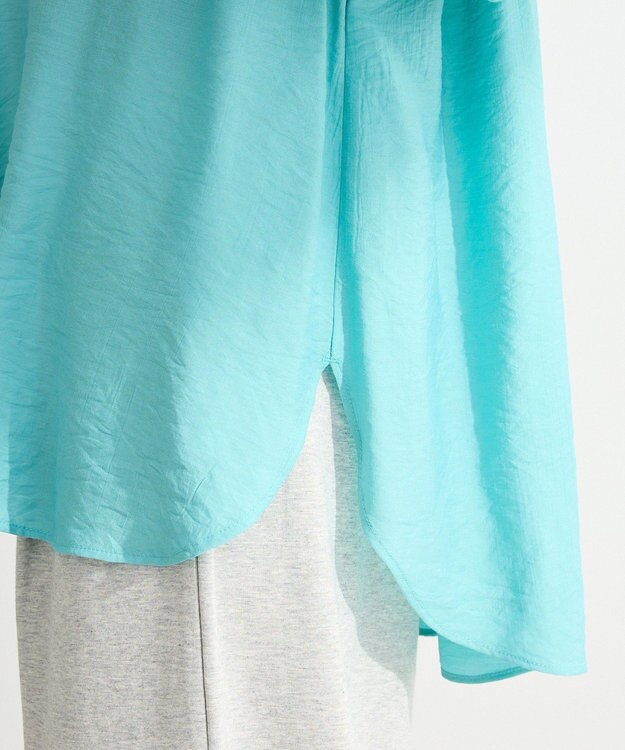 Green Parks リブドッキングシアーシャツ Blue