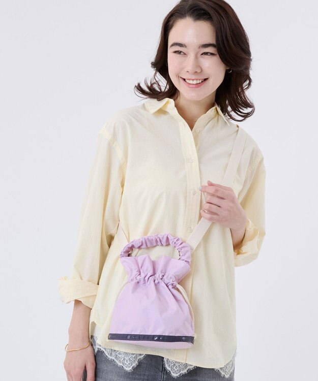 LeSportsac GH DRAWSTRING XBODY/ライラック/サンドバーコード ライラック/サンドバーコード