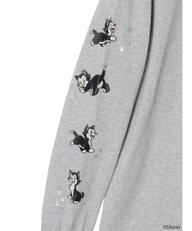 earth music&ecology Ｄｉｓｎｅｙ／袖プリントフィガロロンＴ Gray Mixture