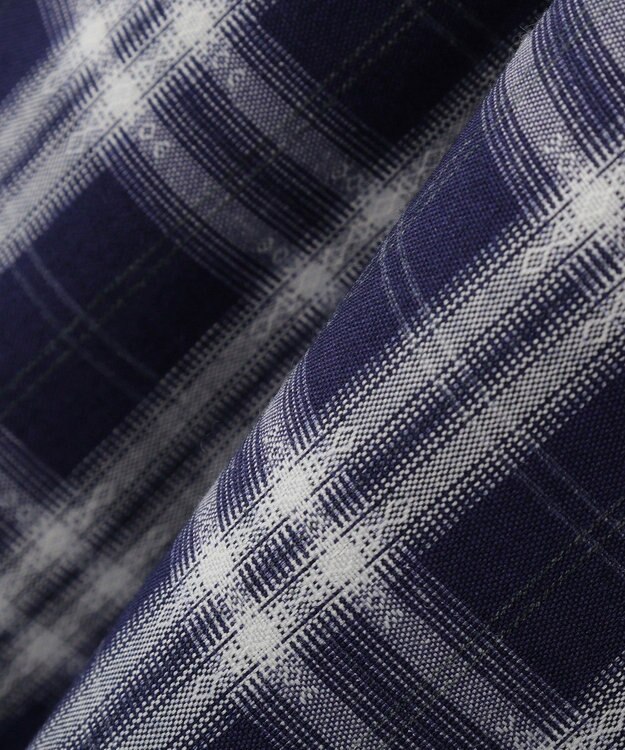 earth music&ecology イレヘムチェックシャツライクスカート Navy