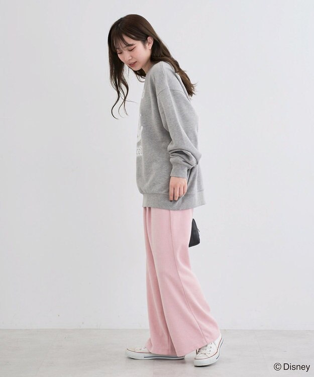 Green Parks ミッキー＆フレンズ／プリント裏毛プルオーバーⅡ Gray Mixture