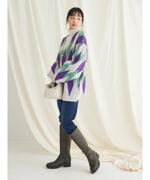 CRAFT STANDARD BOUTIQUE 【男女兼用】アーガイル柄カーディガン2 Purple