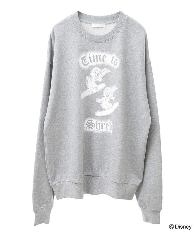 Green Parks ミッキー＆フレンズ／プリント裏毛プルオーバーⅡ Gray Mixture