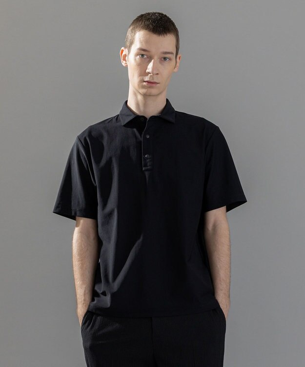JOSEPH HOMME <新色追加>新素材【抜群の通気性/360度ストレッチ】エアトールストレッチ ポロシャツ ブラック系