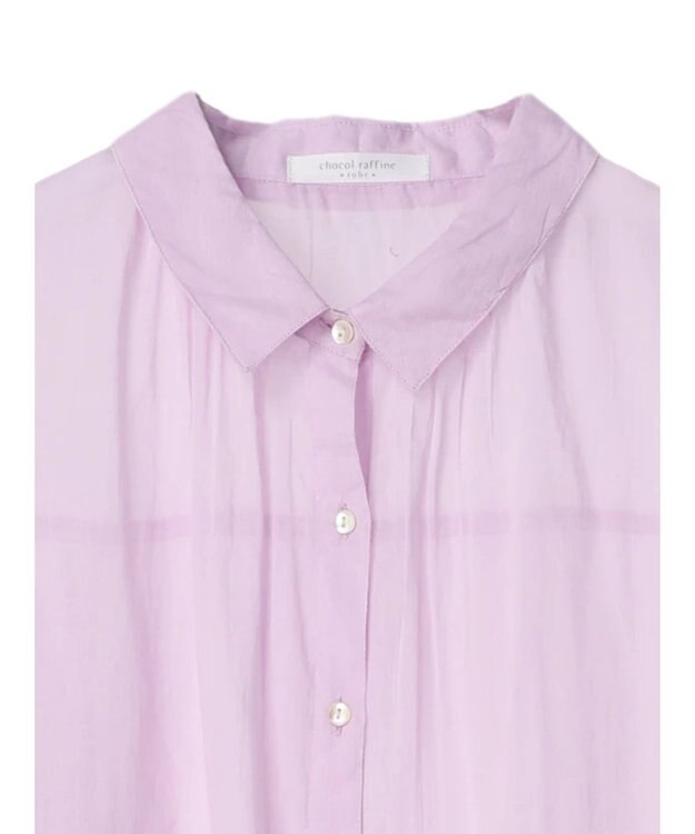 Green Parks インド綿　柔らかボイルシャツ Lavender