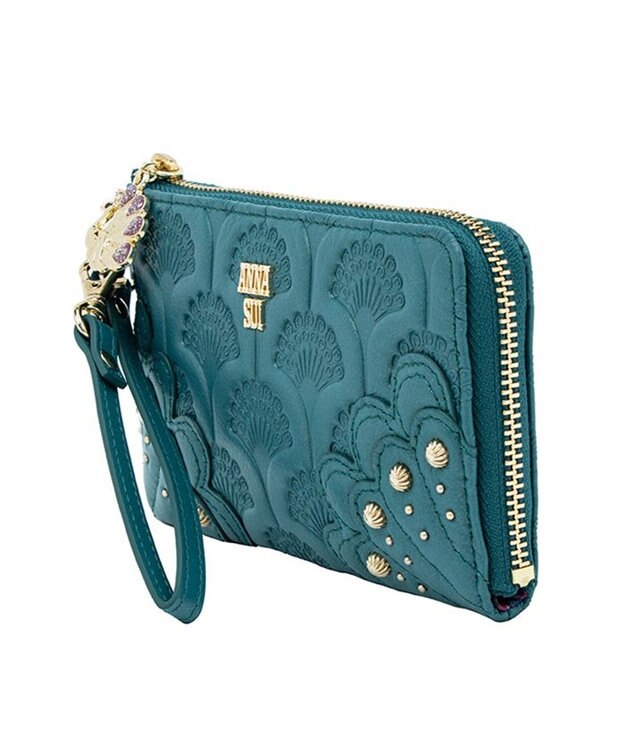 ANNA SUI ピーコック フラグメントケース ターコイズ