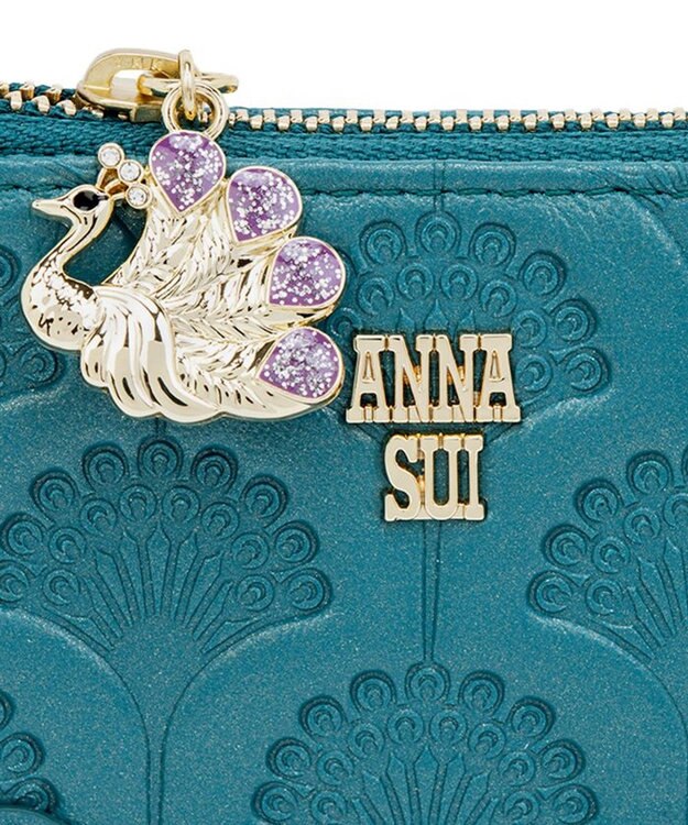 ANNA SUI ピーコック フラグメントケース ターコイズ