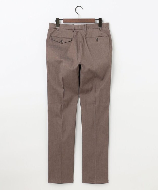 JOSEPH ABBOUD 【ウエストも伸びる！】コードストライプムーブ パンツ ダークブラウン系