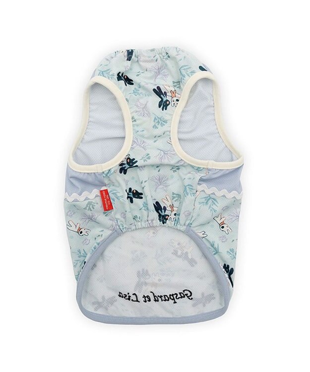 PET PARADISE リサとガスパール エコメイド タンクトップ 《海草柄》 小型犬 ライトブルー