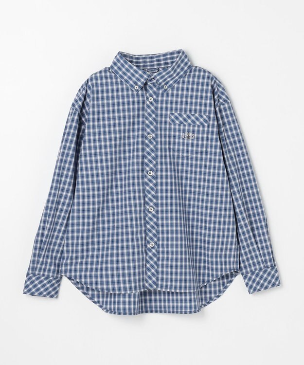 J.PRESS KIDS 【140-170cm】オックス チェックシャツ ブルー系3