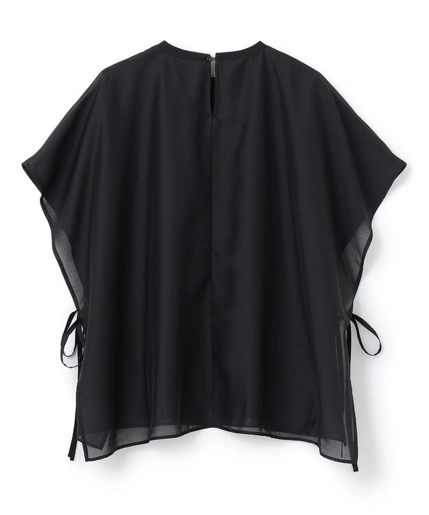 UNFILO L 【洗える】シアーレイヤード Tシャツ ブラック