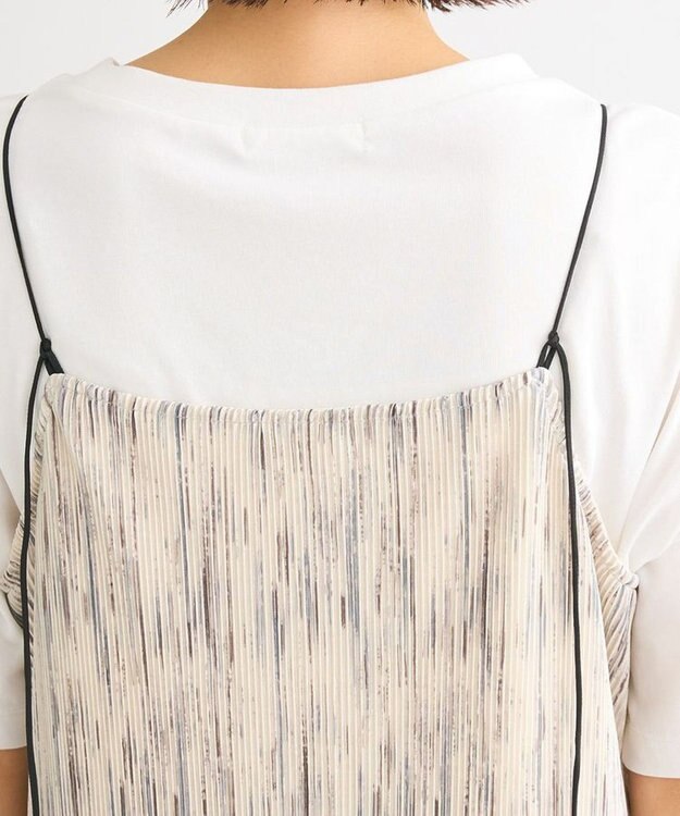 Green Parks ・ＥＬＥＮＣＡＲＥ　ＤＵＥ　フロントＺＩＰプリーツワンピ Beige