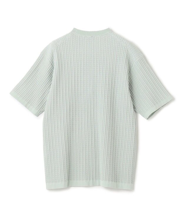 JOSEPH HOMME ドライコットンリンクス　半袖ニット スカイブルー系