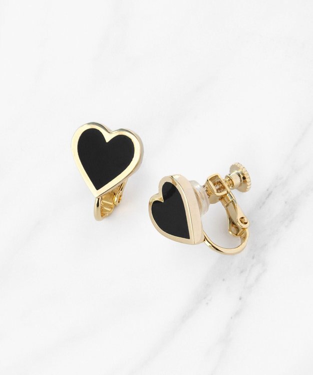 TOCCA WITH HEART EARRINGS イヤリング ブラック系