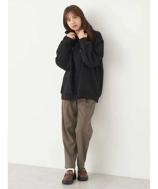 earth music&ecology 裏起毛パーカー Black