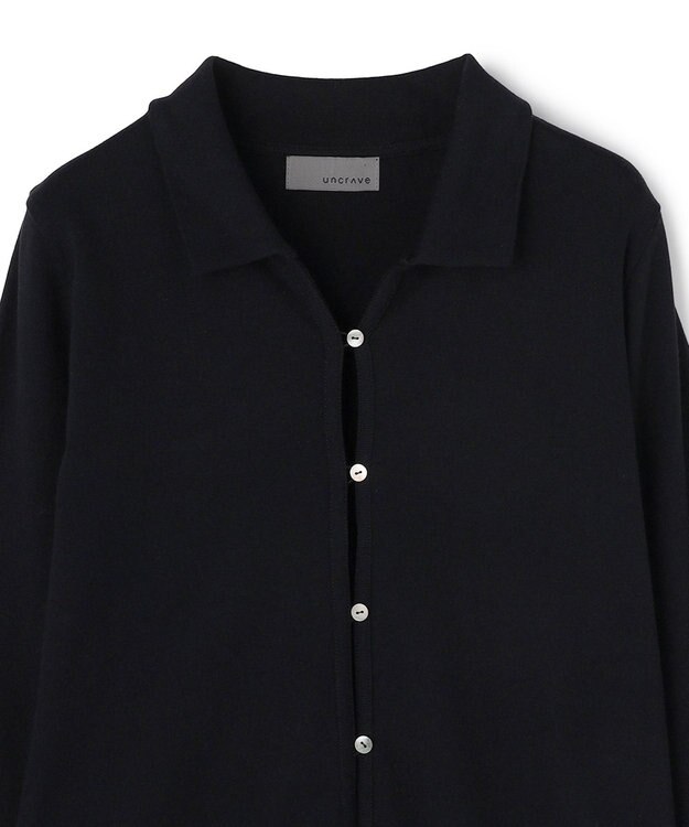 uncrave プレーンジャージー カーディガン ブラック