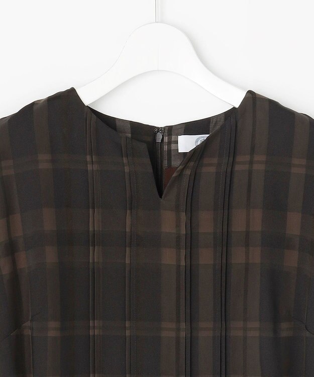 J.PRESS LADIES S シャドーチェック ワンピース ダークブラウンチェック系3