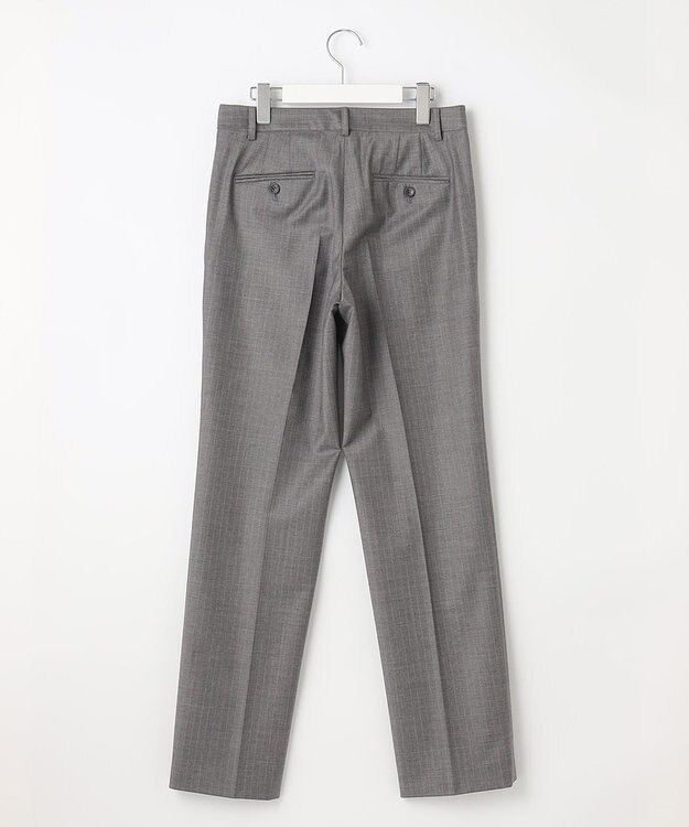 23区 【セットアップ対応】ファインネスウール フルレングス  パンツ グレー系ストライプ