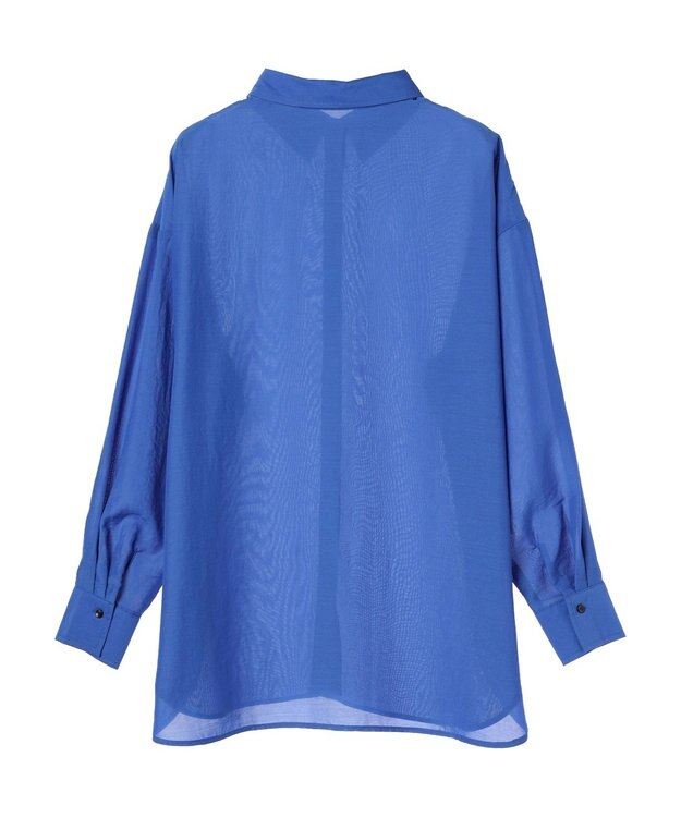 earth music&ecology シアーボーイズライクシャツ Royal Blue