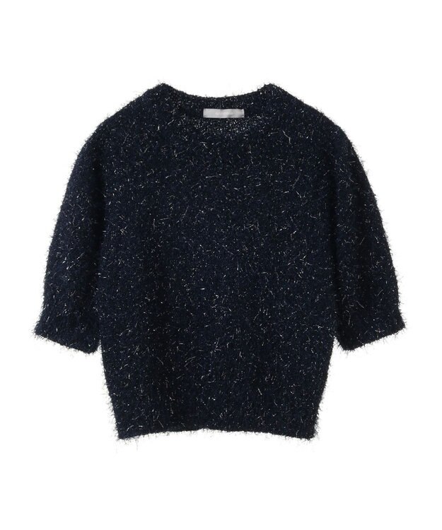 Green Parks ａ．ラメシャギーニットプルオーバー Navy