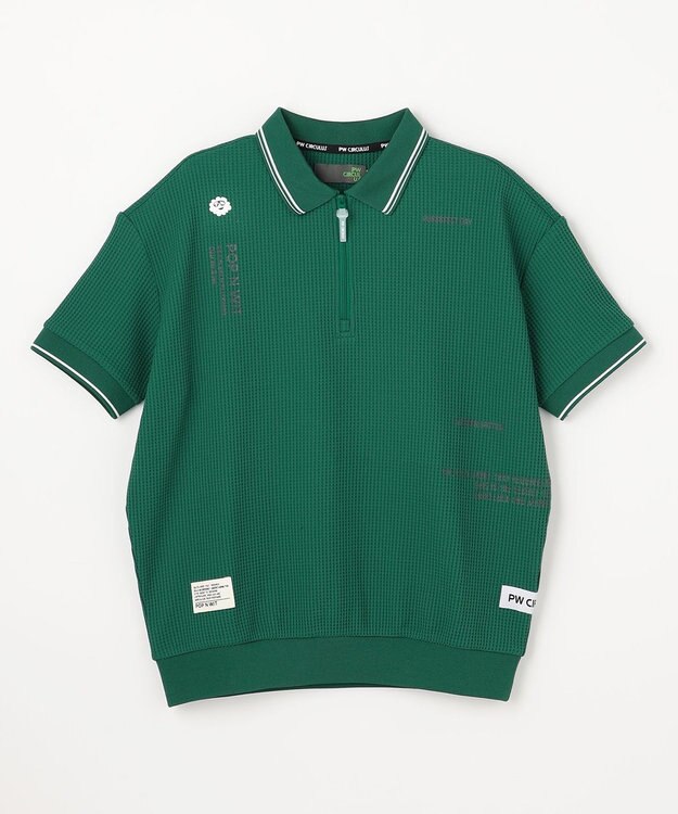 PW CIRCULUS 【WOMEN】ワッフルハーフジップポロ 2026年モデル ゴルフウェア レディース グリーン系