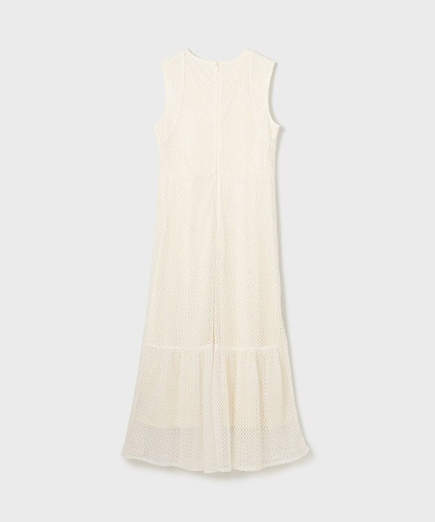 GRACE CONTINENTAL メッシュロングワンピース ホワイト