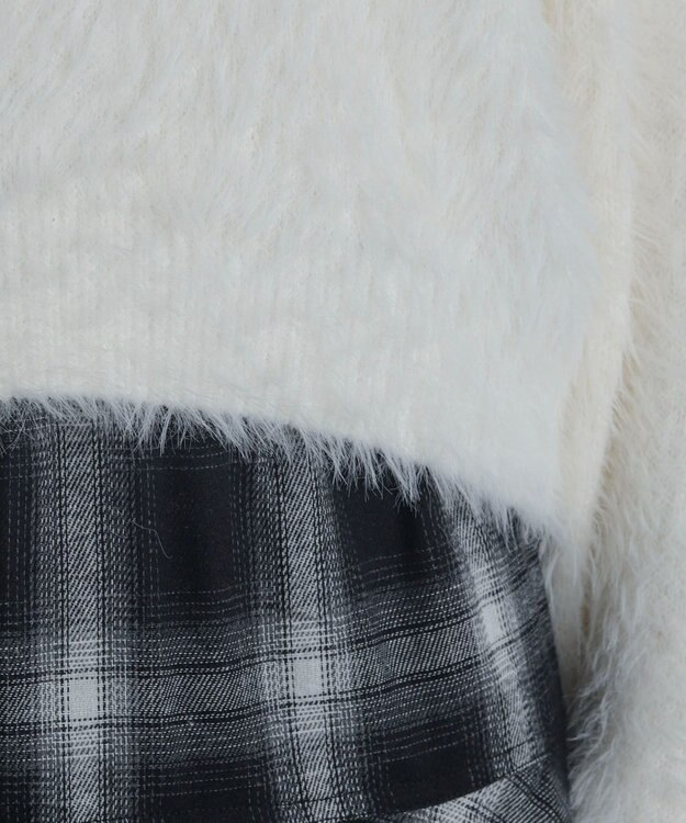 WEGO シャギーニットプルオーバー オフホワイト