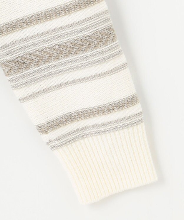 JOSEPH ABBOUD MOUNTAIN 【UNISEX】ジャガード柄 ZIPニット アウター アイボリー系7