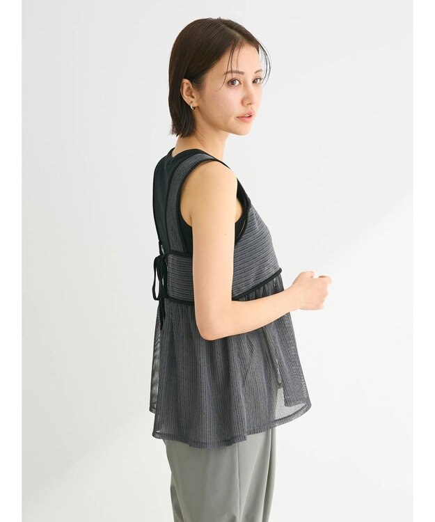 Green Parks シアーラメキャミビスチェ Gray