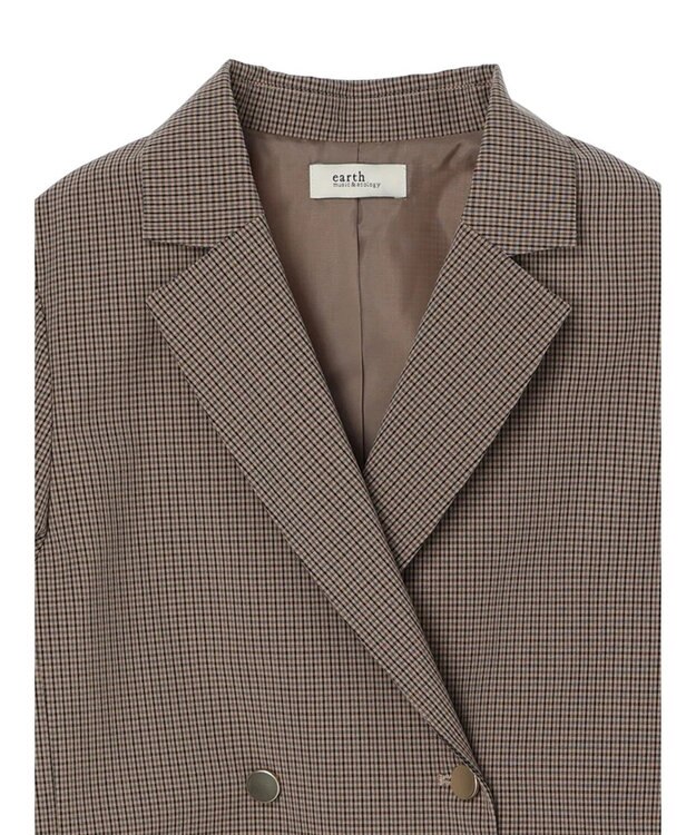 earth music&ecology ショートテーラードジャケット Check