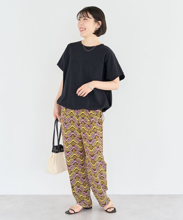 Green Parks 裾ドロストバルーンＴＥＥ Black