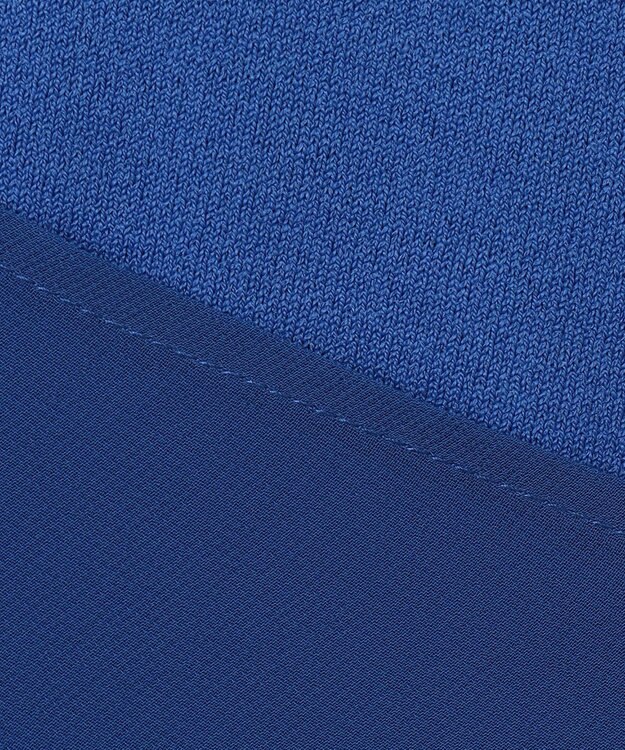 BEIGE， 【洗える】VALOIS / バックシフォンレーヤードニット Blue