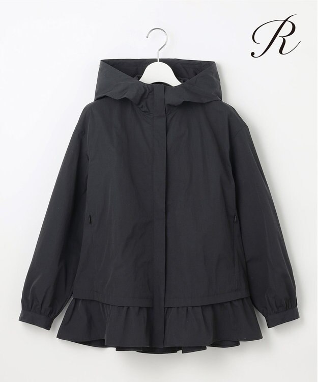 R(アール)】ナイロンタフタワッシャー フーデッドジップアップブルゾン