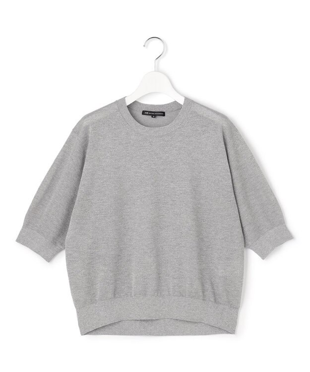 23区 【先行予約】オータムメタリック パフスリーブ ニット Tシャツ シルバー系