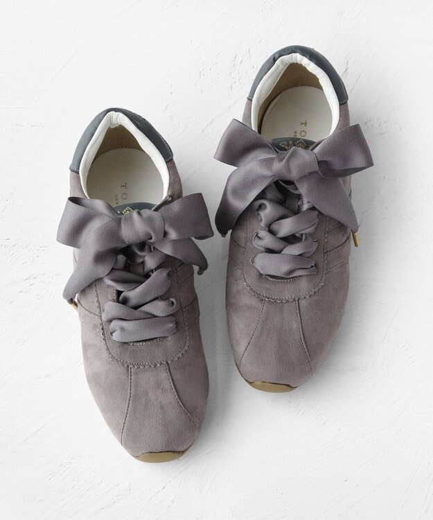 TOCCA 【消臭】TOCCA LOGO SUEDELIKE SNEAKERS スニーカー ライトグレー系
