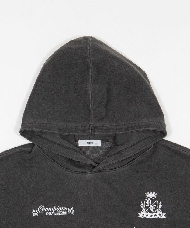 WEGO グラフィックバルーンクロップドプルパーカー ブラックその他