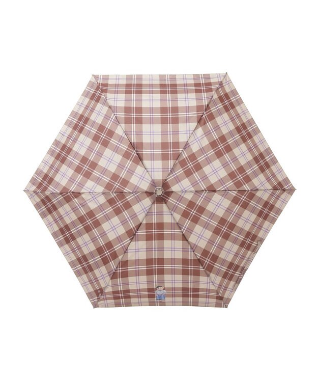 MOONBAT POLO RALPH LAUREN（ポロ ラルフローレン)フレンチベア×チェック 雨傘 折りたたみ傘 キャメル