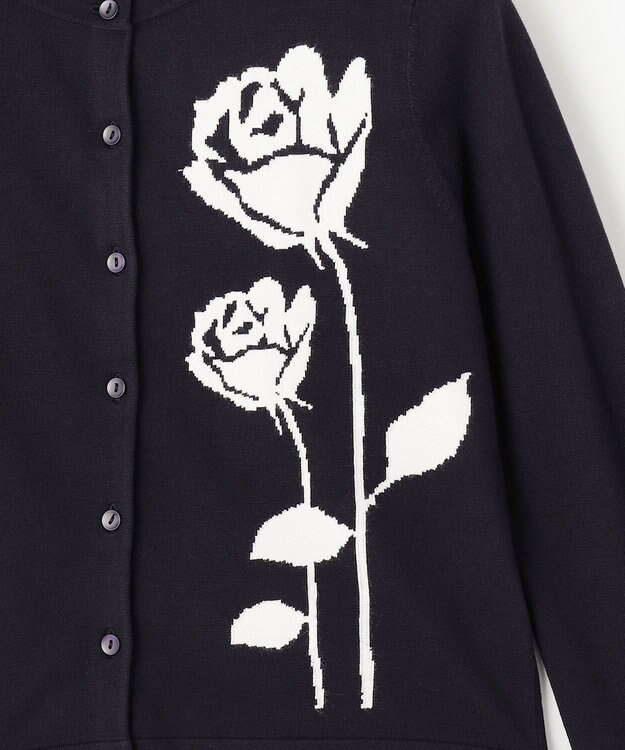 TOCCA 【洗える！】PRESENT ROSE カーディガン ネイビー系